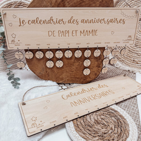Calendrier des anniversaires