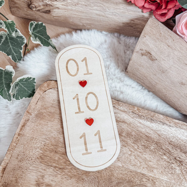 Pancarte date cœurs