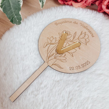 Topper fleurs initiale