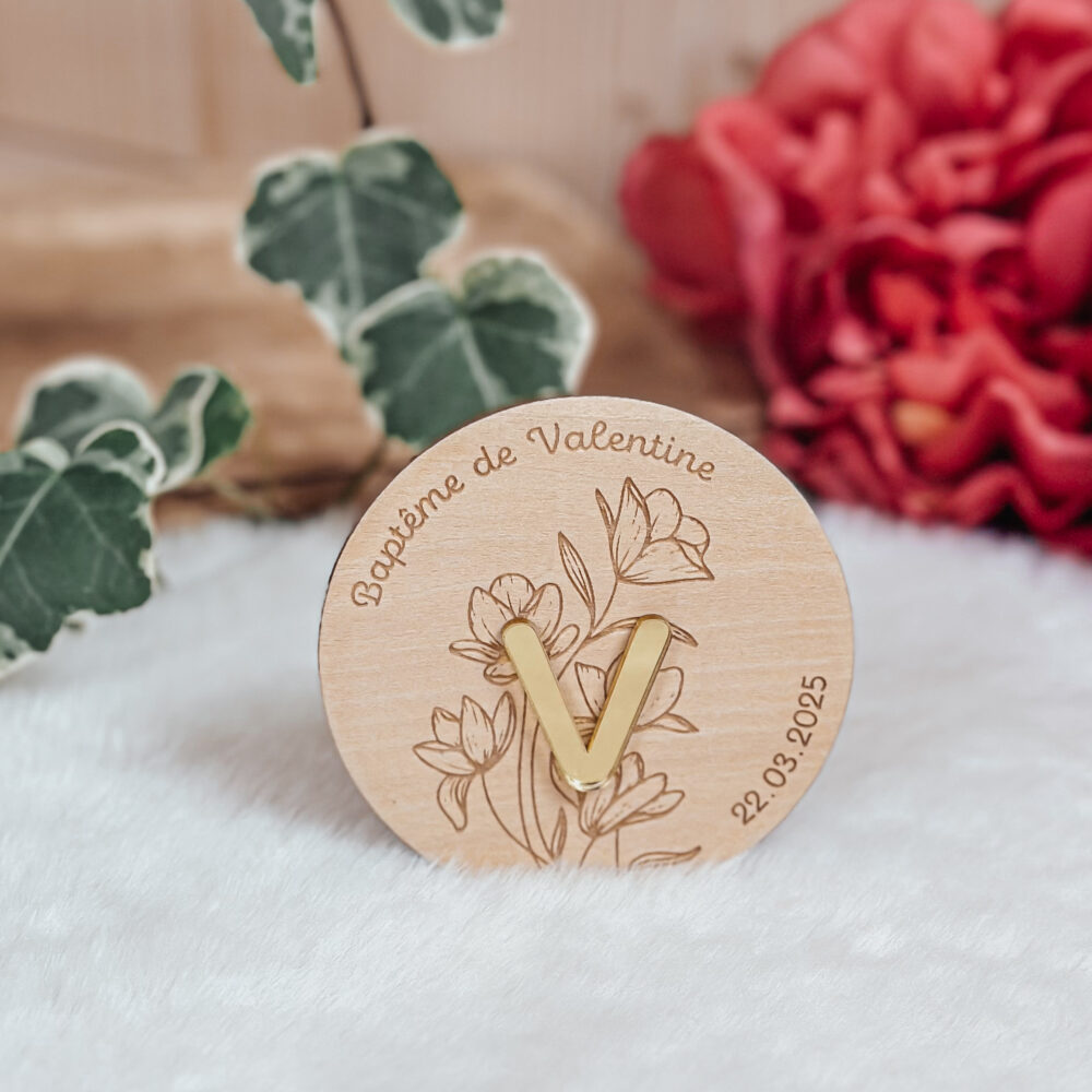 Magnet fleurs initiale