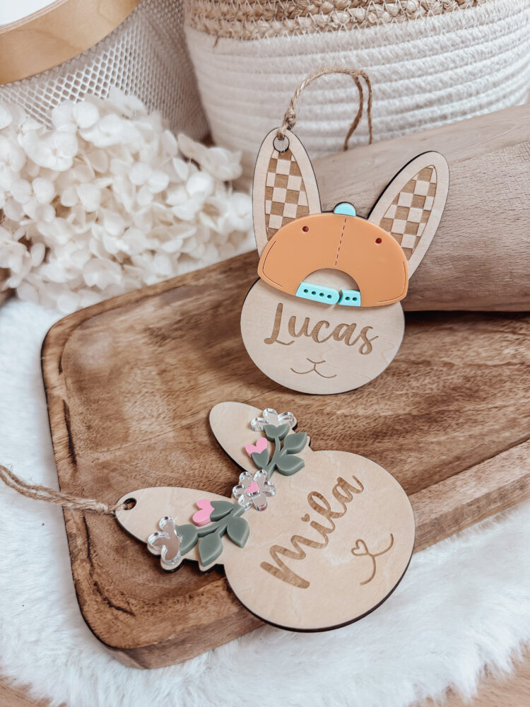 Lapin casquette fleurs