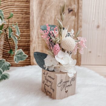 Cube fleurs séchées