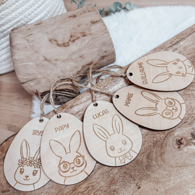 Pendentif famille lapin